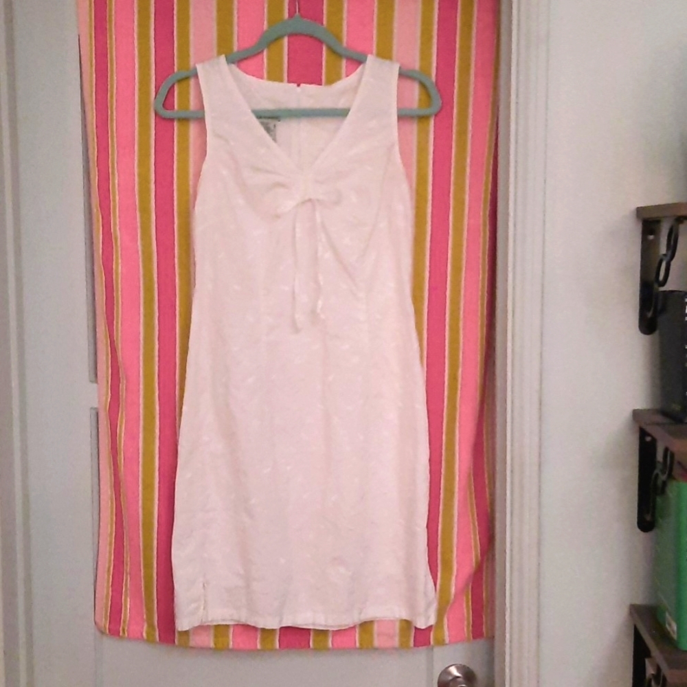 Sleeveless Eyelet Sheath Dress